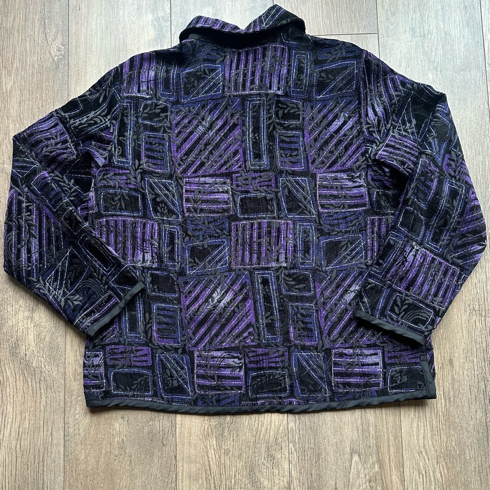 Black And Purple Patchwork Jacket - image 2